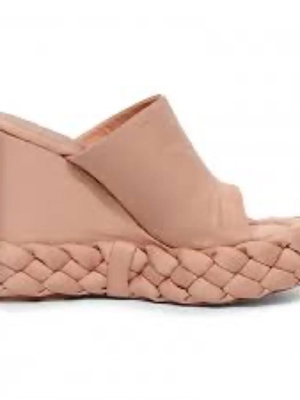 Paloma Barcelo Nude Braided Platform Wedge Slide